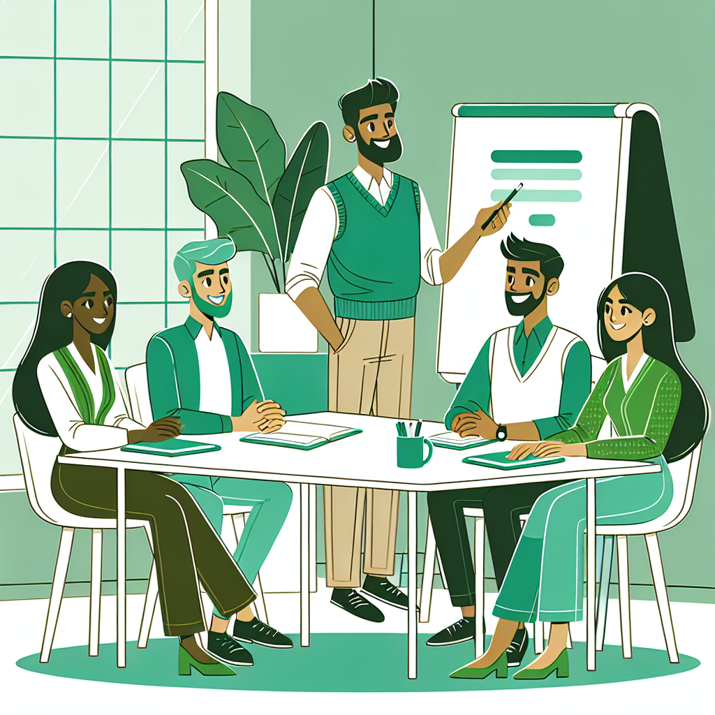 Teachers collaborating in professional development session